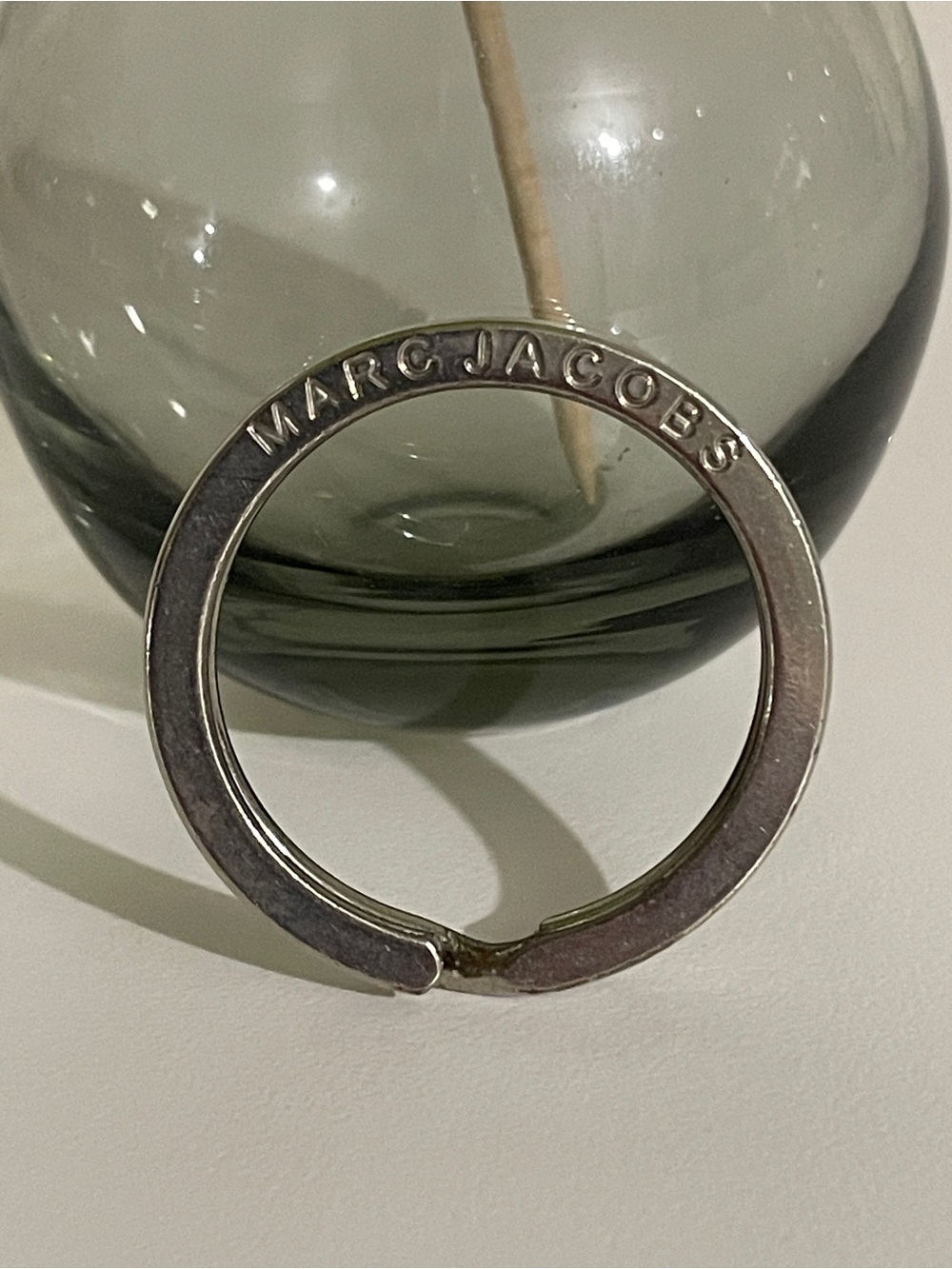 Marc Jacobs Silver Logo Ring Key Holder